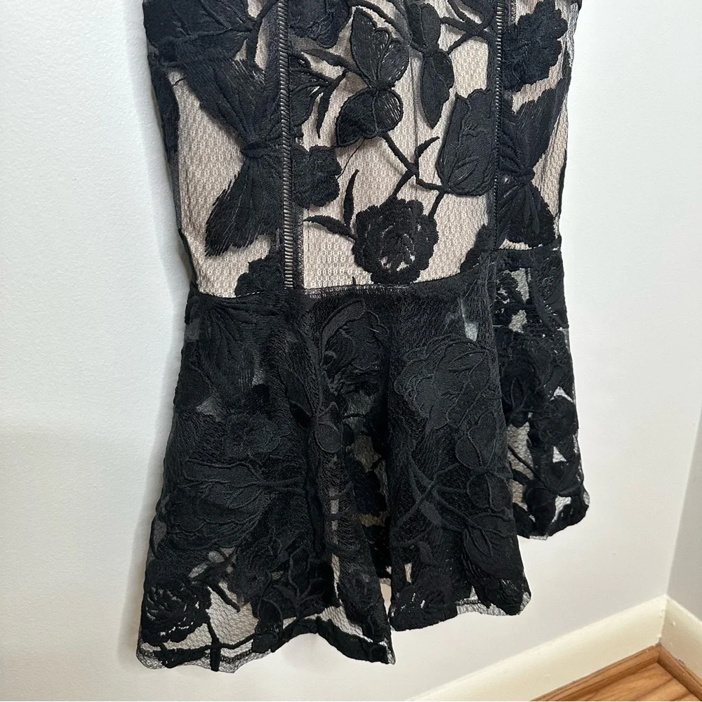 NEW Lulus Alluring Dream Black Floral Mesh Lace Trumpet Midi Dress - Picture 4 of 10